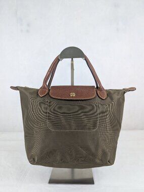 Authentic Longchamp Le Pliage Nylon Tote Bag Green | Used Nice | Fast Dispatch
